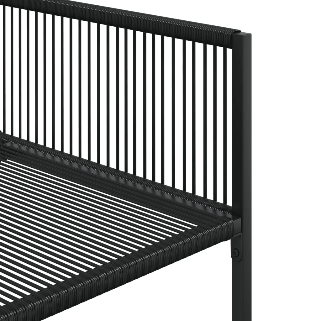 Garden Dining Set | Black | PE rattan | Large | Stackable