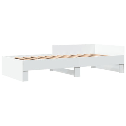 Bed Frame without Mattress White 100x200 cm Engineered Wood