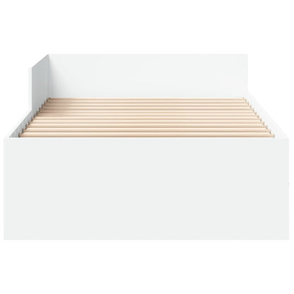 Bed Frame without Mattress White 100x200 cm Engineered Wood