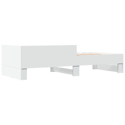 Bed Frame without Mattress White 100x200 cm Engineered Wood