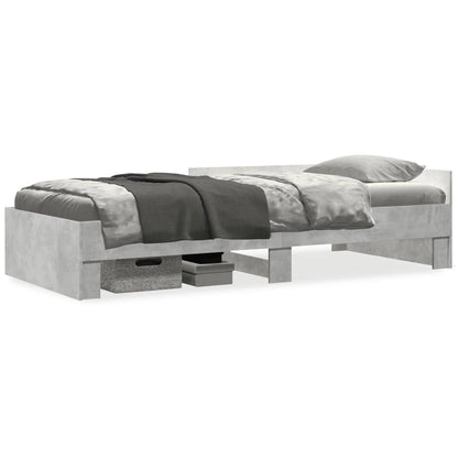 Bed Frame without Mattress Concrete Grey 90x200 cm Engineered Wood
