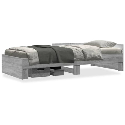 Bed Frame without Mattress Grey Sonoma 90x200 cm Engineered Wood