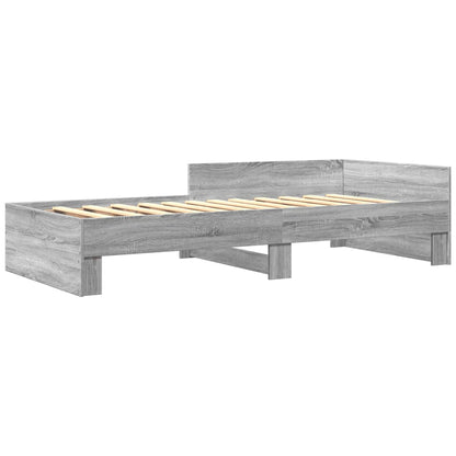 Bed Frame without Mattress Grey Sonoma 90x200 cm Engineered Wood