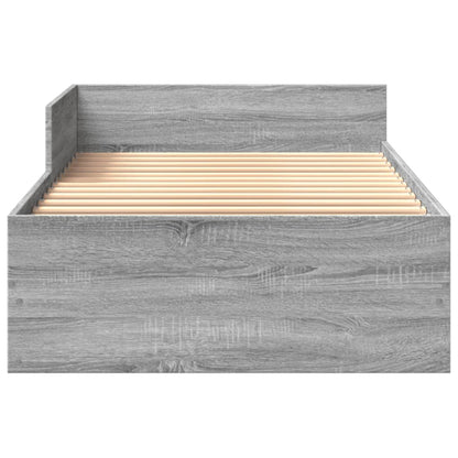 Bed Frame without Mattress Grey Sonoma 90x200 cm Engineered Wood