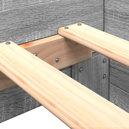 Bed Frame without Mattress Grey Sonoma 90x200 cm Engineered Wood