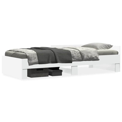 Bed Frame without Mattress White 90x190 cm Engineered Wood