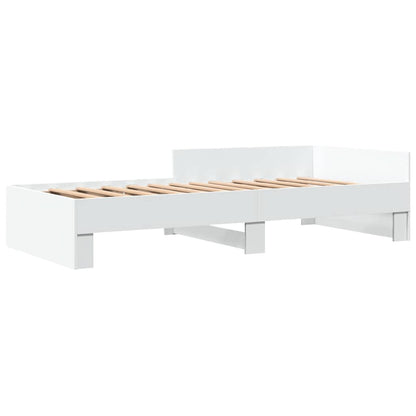 Bed Frame without Mattress White 90x190 cm Single Engineered Wood