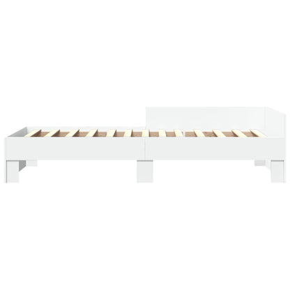 Bed Frame without Mattress White 90x190 cm Single Engineered Wood