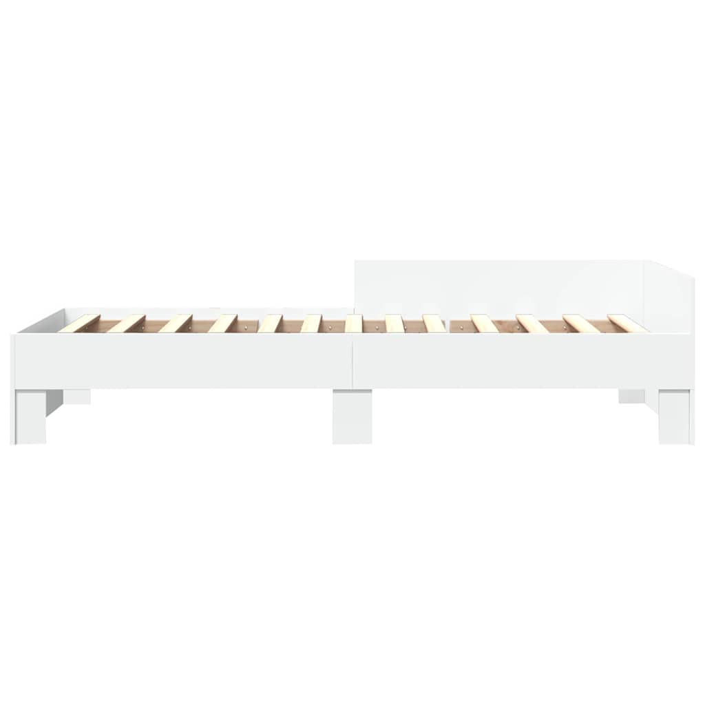 Bed Frame without Mattress White 90x190 cm Engineered Wood