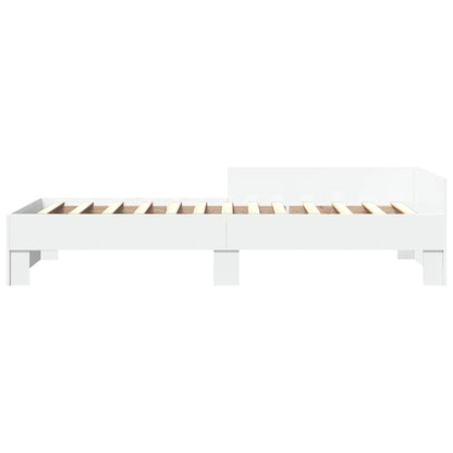 Bed Frame without Mattress White 90x190 cm Engineered Wood