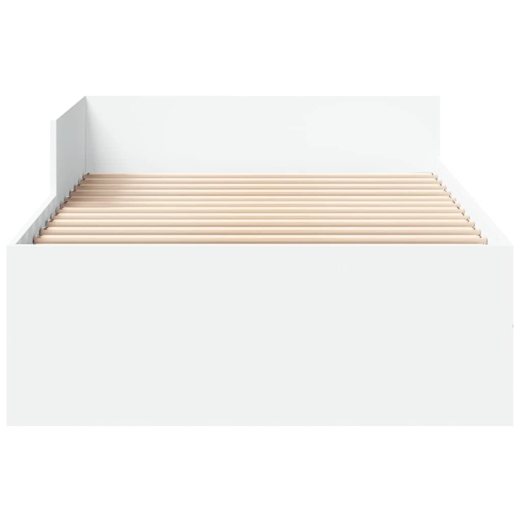 Bed Frame without Mattress White 90x190 cm Engineered Wood