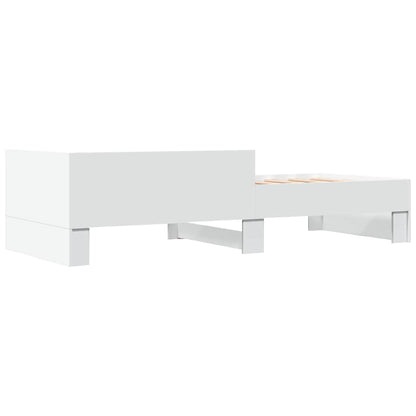 Bed Frame without Mattress White 90x190 cm Single Engineered Wood