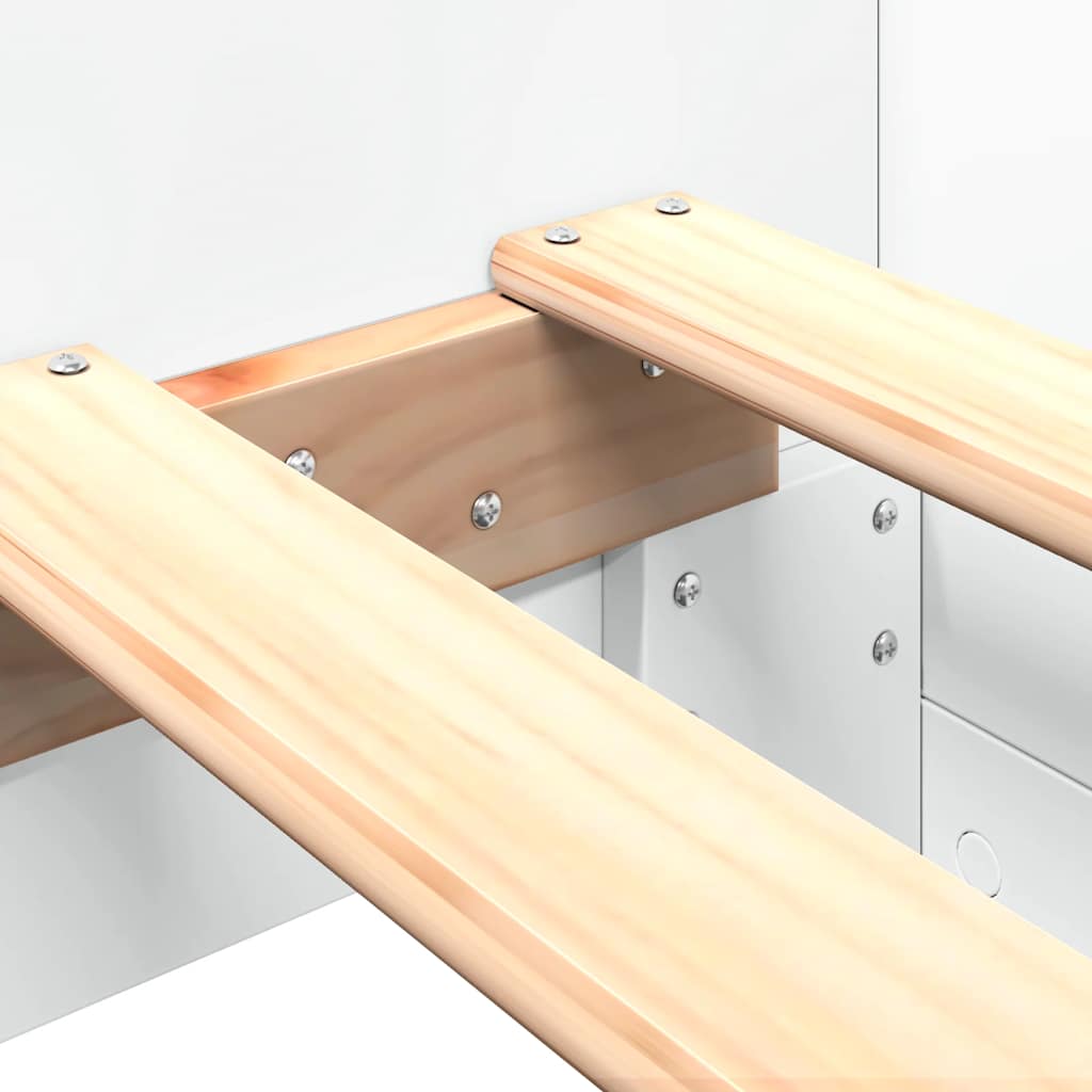 Bed Frame without Mattress White 90x190 cm Engineered Wood