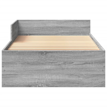 Bed Frame without Mattress Grey Sonoma 90x190 cm Single Engineered Wood