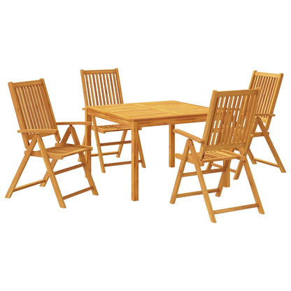 Garden Dining Set | Brown | Solid Acacia Wood | Medium | Foldable
