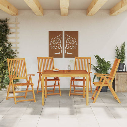 Garden Dining Set | Brown | Solid Acacia Wood | Medium | Foldable