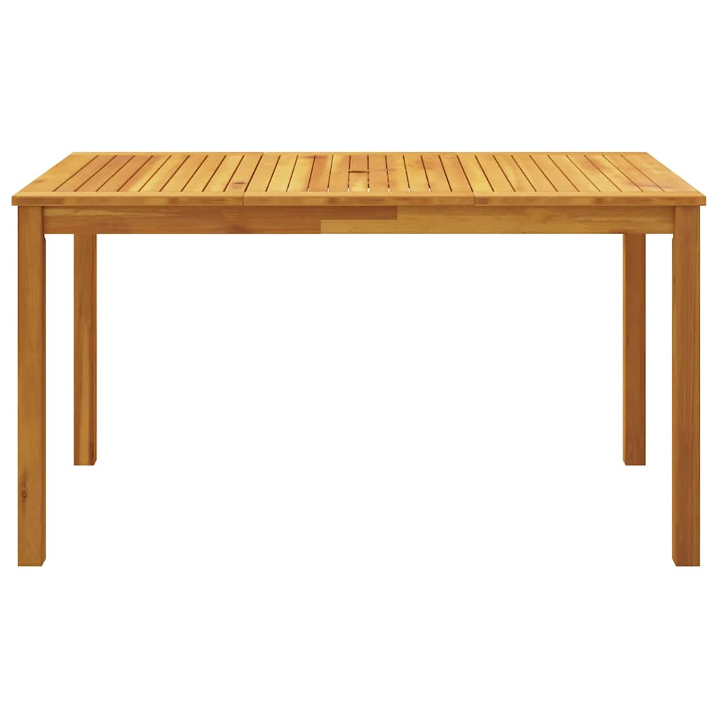 5 Piece Garden Dining Set 140x80x74 cm Solid Wood Acacia