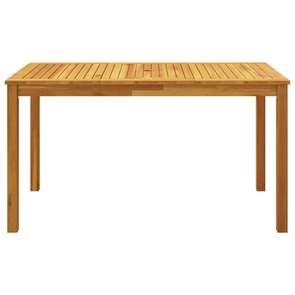 5 Piece Garden Dining Set 140x80x74 cm Solid Wood Acacia