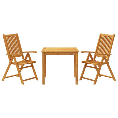 3 Piece Garden Dining Set 85x85x74 cm Solid Wood Acacia