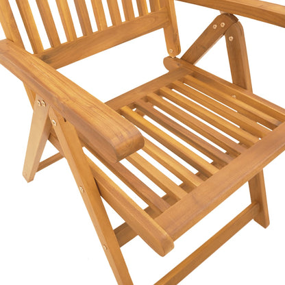 5 Piece Garden Dining Set 85x85x74 cm Solid Wood Acacia