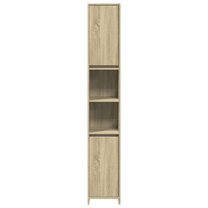 Bathroom Cabinet Sonoma Oak 30x30x183,5 cm Engineered Wood