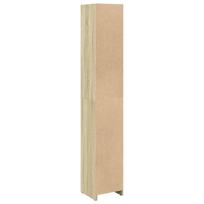 Bathroom Cabinet Sonoma Oak 30x30x183,5 cm Engineered Wood