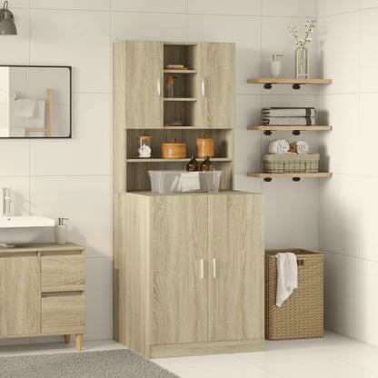 Washing Machine Cabinet Sonoma Oak 70,5x24x90 cm
