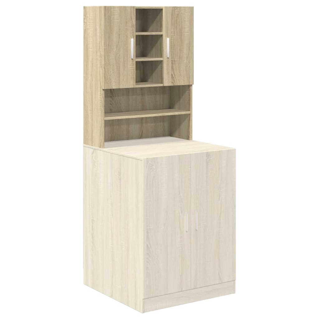 Washing Machine Cabinet Sonoma Oak 70,5x24x90 cm