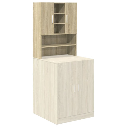 Washing Machine Cabinet Sonoma Oak 70,5x24x90 cm