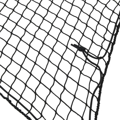 Trailer Net with Elastic Rope Black 4x2.5 m PP