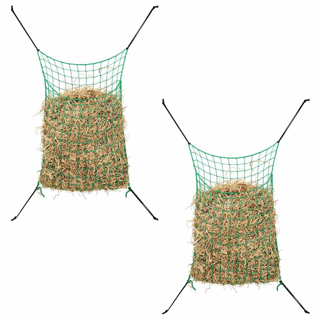 Hay Nets 2 pcs Rectangular Green 200x120 cm PP