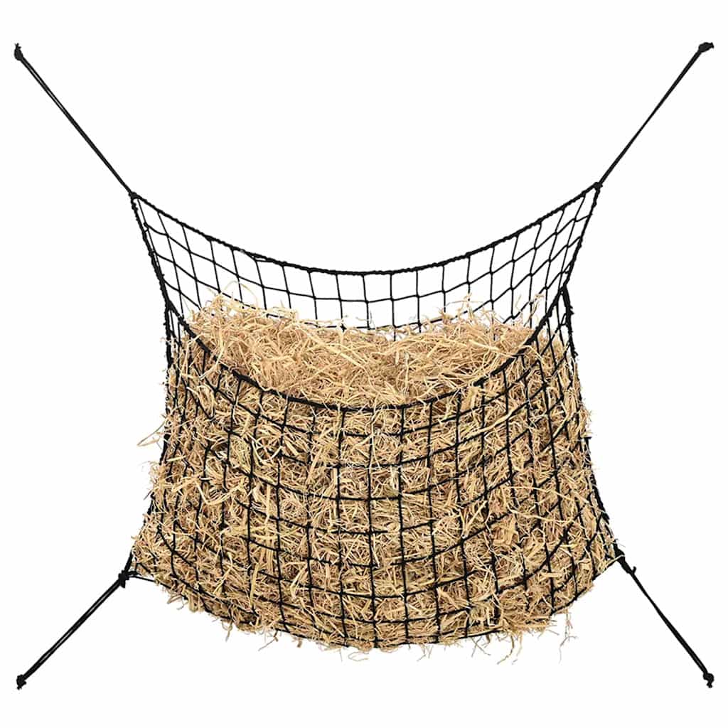 Hay Nets 2 pcs Rectangular Black 90x60 cm PP
