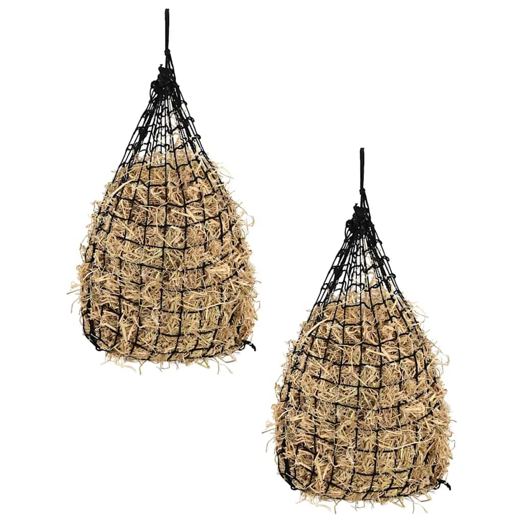Hay Nets 2 pcs Round Black 100x100 cm PP