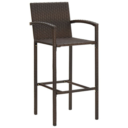 Garden Bar Set | Brown | Solid acacia wood | Compact | Footrest