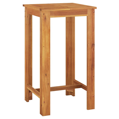 5 Piece Garden Bar Set Brown Solid Wood Acacia and Poly Rattan