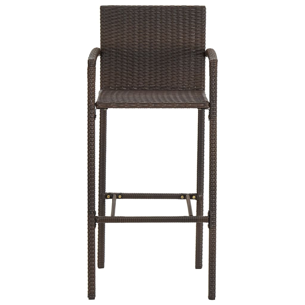 Garden Bar Set | Brown | Solid acacia wood | Compact | Footrest