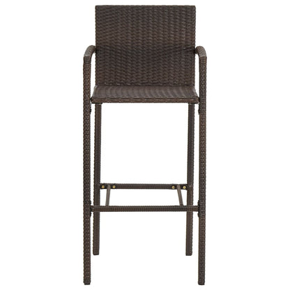 Garden Bar Set | Brown | Solid acacia wood | Compact | Footrest