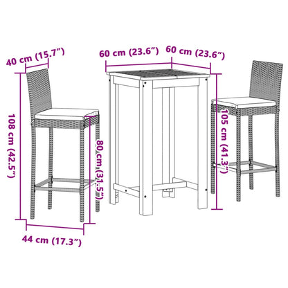 Garden Bar Set | Black, Cream White