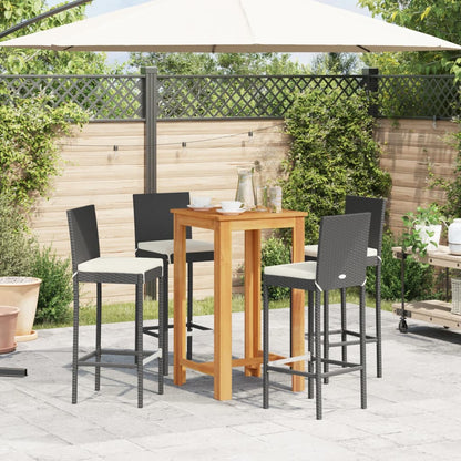 Garden Bar Set | Black | Solid Acacia Wood | Standard |  Tough