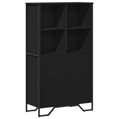 Highboard Black 79,5x35,5x137,5 cm Engineered Wood