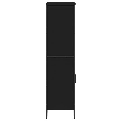 Highboard Black 79.5x35.5x137.5 cm Engineered wood