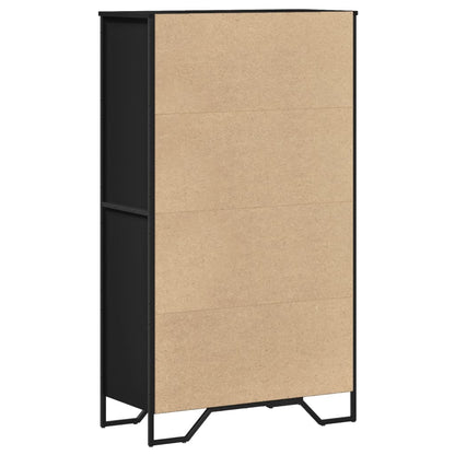 Highboard Black 79,5x35,5x137,5 cm Engineered Wood