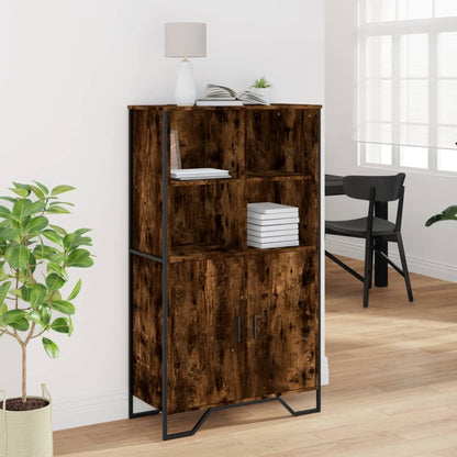 Highboard Smoked Oak 79,5x35,5x137,5 cm Engineered Wood
