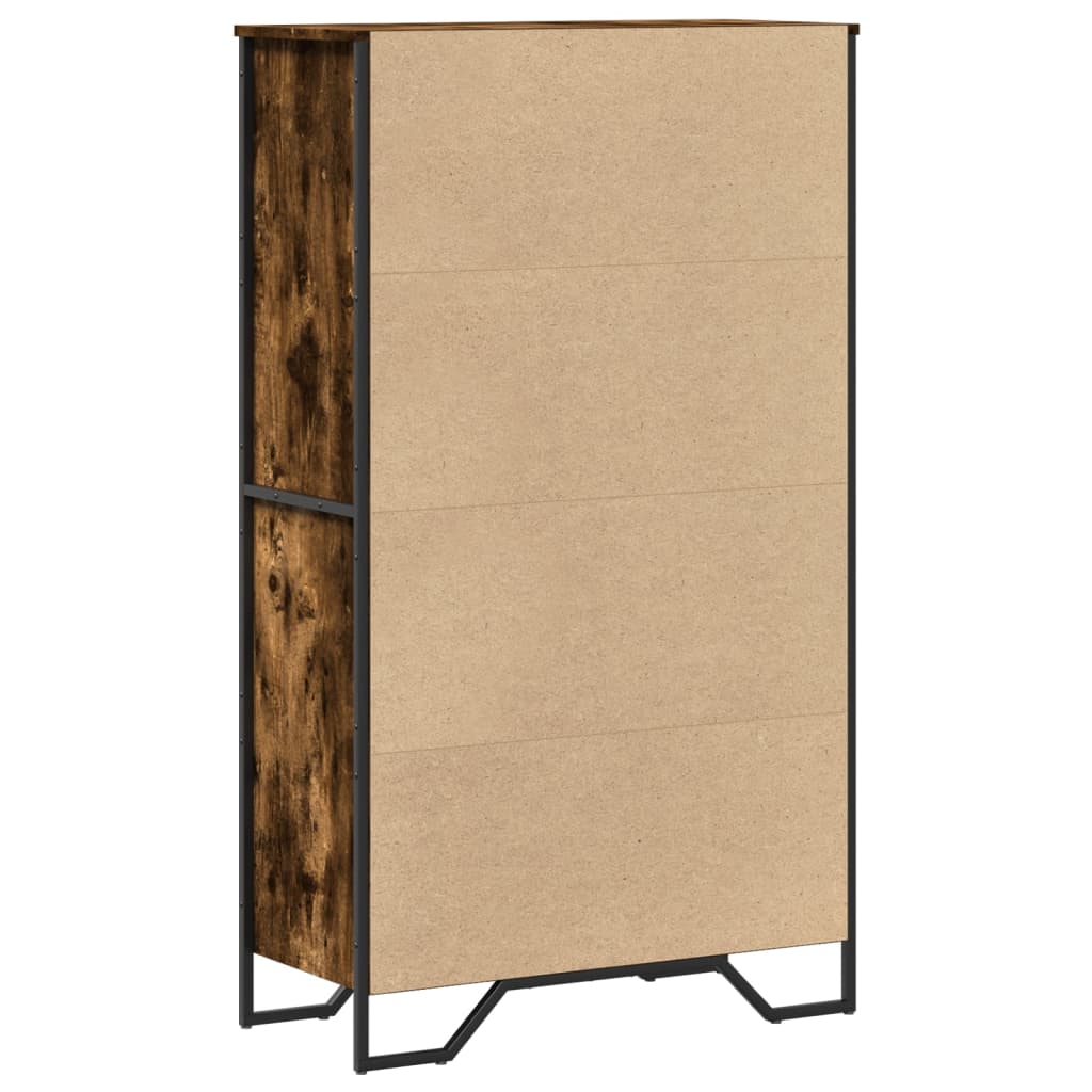 Highboard Smoked Oak 79,5x35,5x137,5 cm Engineered Wood
