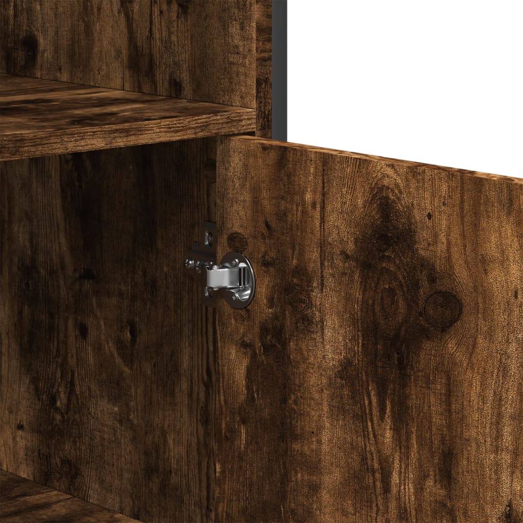 Highboard Smoked Oak 79,5x35,5x137,5 cm Engineered Wood