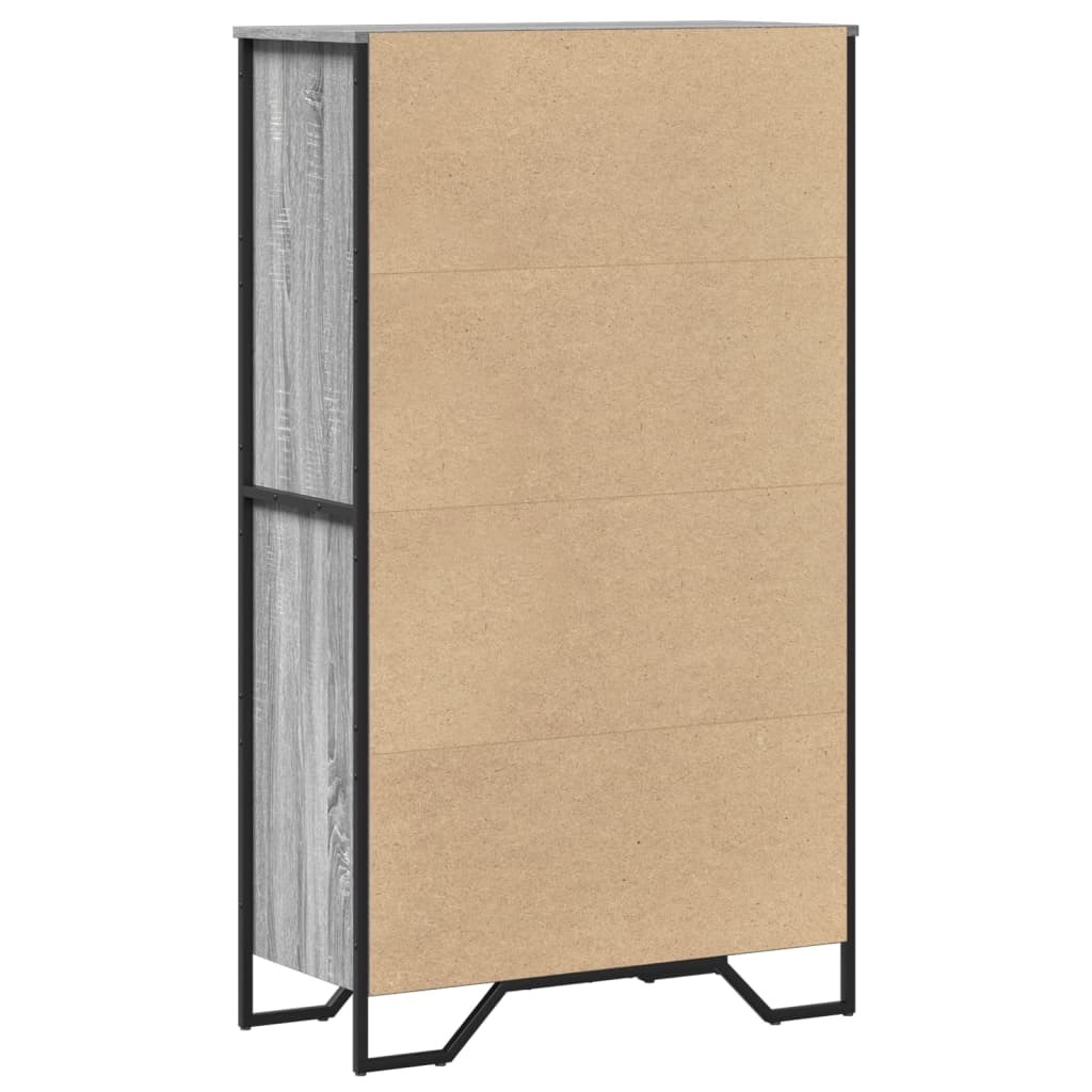 Highboard Grey Sonoma 79.5x35.5x137.5 cm Engineered wood