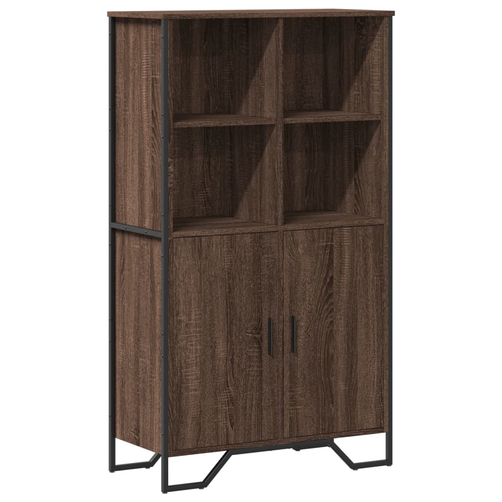 Highboard Brown Oak 79,5x35,5x137,5 cm Engineered Wood