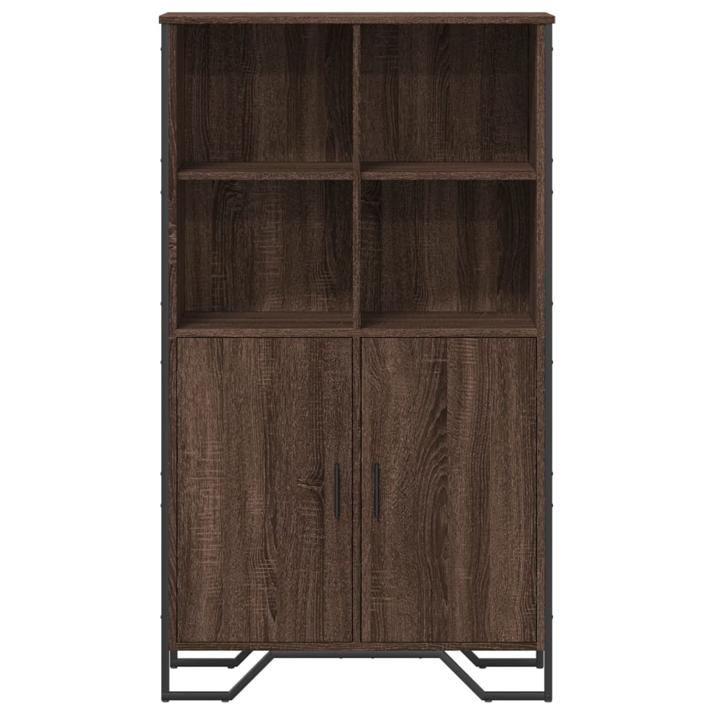 Highboard Brown Oak 79,5x35,5x137,5 cm Engineered Wood