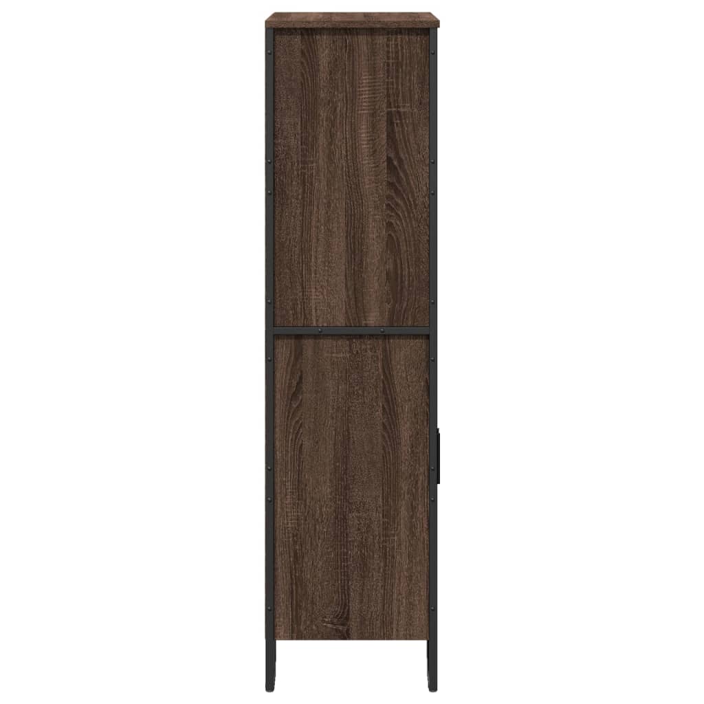 Highboard Brown Oak 79,5x35,5x137,5 cm Engineered Wood