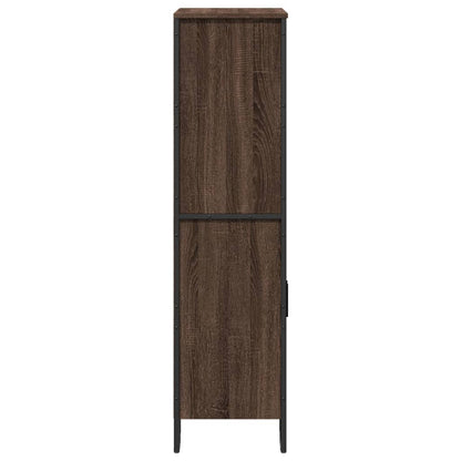 Highboard Brown Oak 79,5x35,5x137,5 cm Engineered Wood
